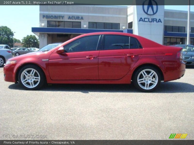 Moroccan Red Pearl / Taupe 2007 Acura TL 3.2