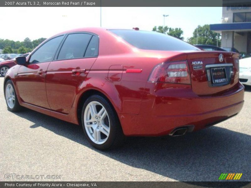 Moroccan Red Pearl / Taupe 2007 Acura TL 3.2