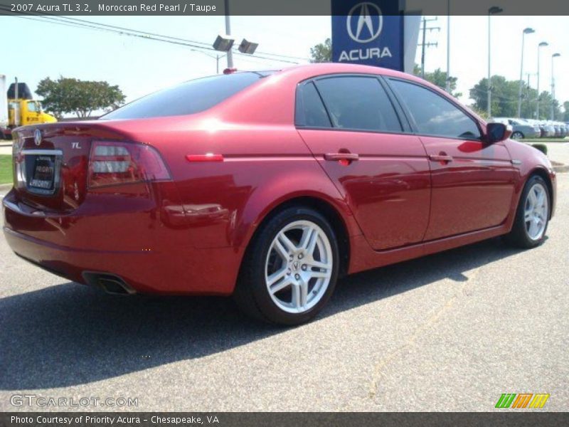 Moroccan Red Pearl / Taupe 2007 Acura TL 3.2