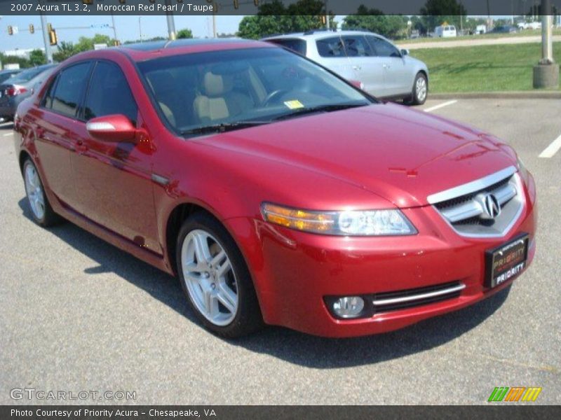 Moroccan Red Pearl / Taupe 2007 Acura TL 3.2