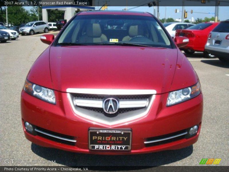 Moroccan Red Pearl / Taupe 2007 Acura TL 3.2