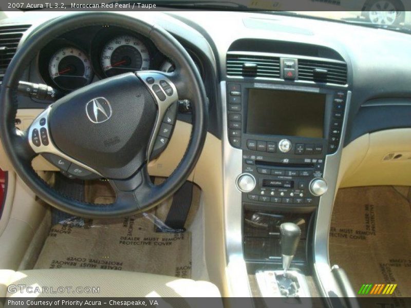 Moroccan Red Pearl / Taupe 2007 Acura TL 3.2
