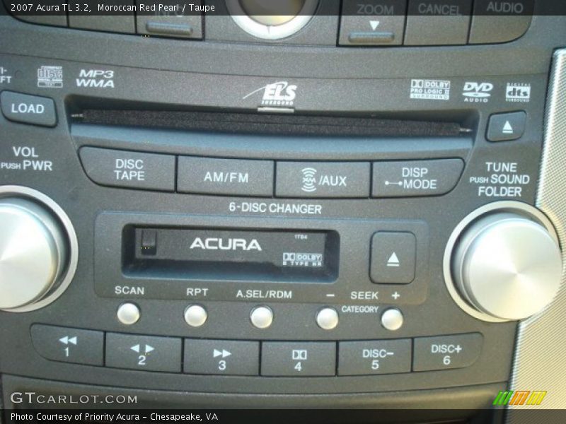 Moroccan Red Pearl / Taupe 2007 Acura TL 3.2