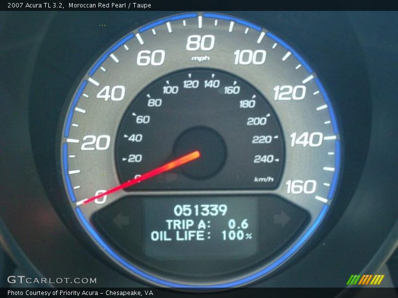 Moroccan Red Pearl / Taupe 2007 Acura TL 3.2