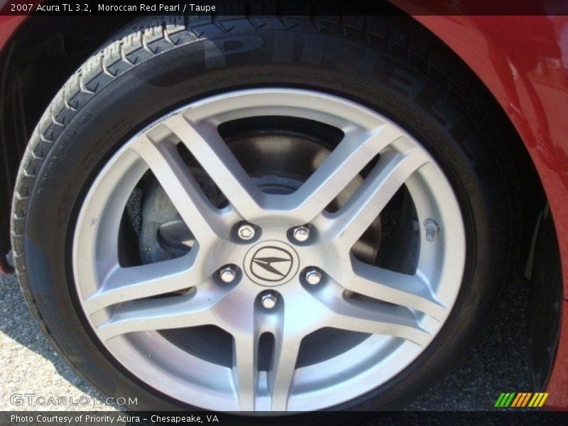 Moroccan Red Pearl / Taupe 2007 Acura TL 3.2
