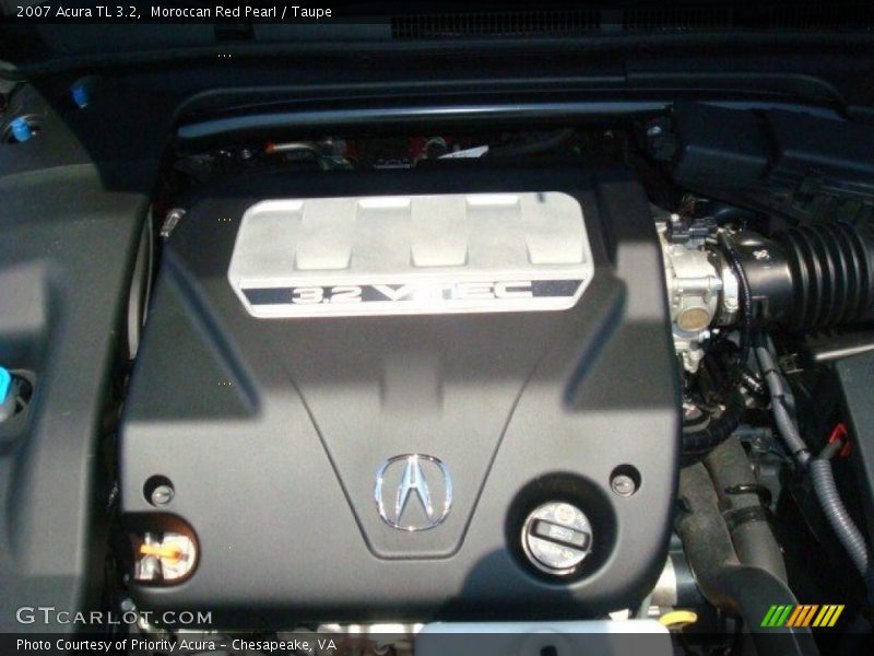 Moroccan Red Pearl / Taupe 2007 Acura TL 3.2