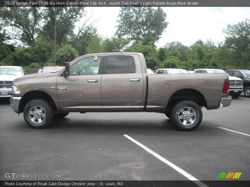 Austin Tan Pearl / Light Pebble Beige/Bark Brown 2010 Dodge Ram 2500 Big Horn Edition Crew Cab 4x4