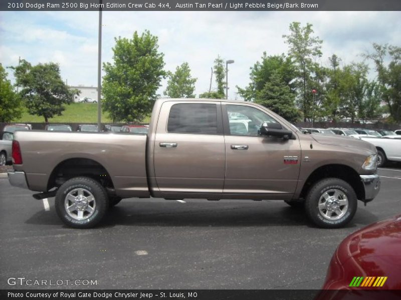 Austin Tan Pearl / Light Pebble Beige/Bark Brown 2010 Dodge Ram 2500 Big Horn Edition Crew Cab 4x4