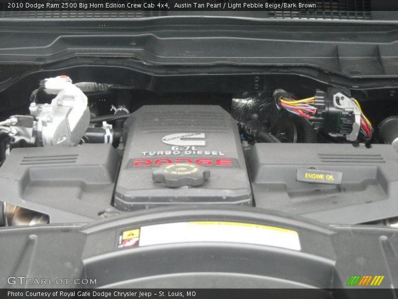 Austin Tan Pearl / Light Pebble Beige/Bark Brown 2010 Dodge Ram 2500 Big Horn Edition Crew Cab 4x4
