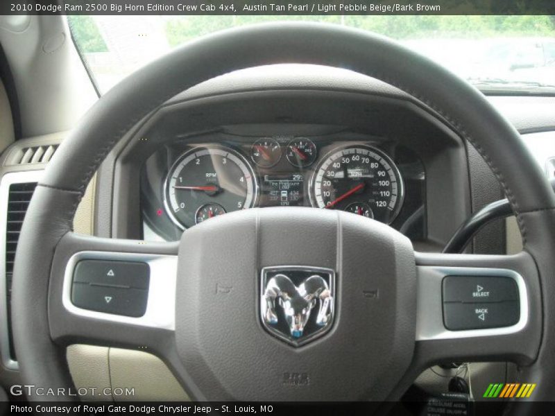 Austin Tan Pearl / Light Pebble Beige/Bark Brown 2010 Dodge Ram 2500 Big Horn Edition Crew Cab 4x4