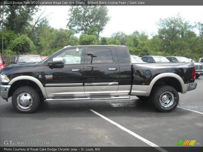 Brilliant Black Crystal Pearl / Dark Slate 2010 Dodge Ram 3500 Laramie Mega Cab 4x4 Dually