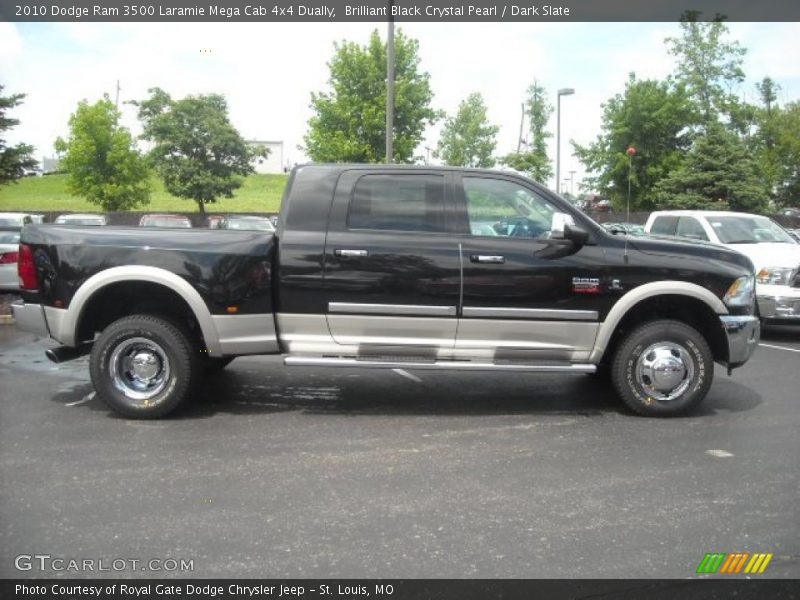 Brilliant Black Crystal Pearl / Dark Slate 2010 Dodge Ram 3500 Laramie Mega Cab 4x4 Dually