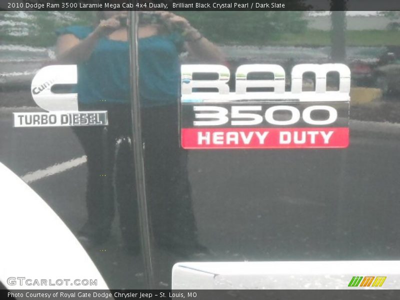 Brilliant Black Crystal Pearl / Dark Slate 2010 Dodge Ram 3500 Laramie Mega Cab 4x4 Dually