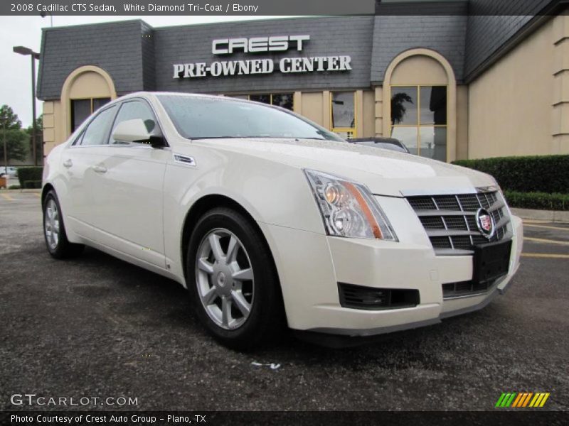White Diamond Tri-Coat / Ebony 2008 Cadillac CTS Sedan