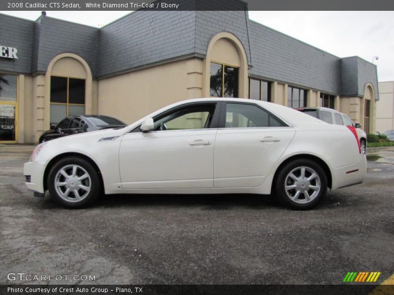 White Diamond Tri-Coat / Ebony 2008 Cadillac CTS Sedan
