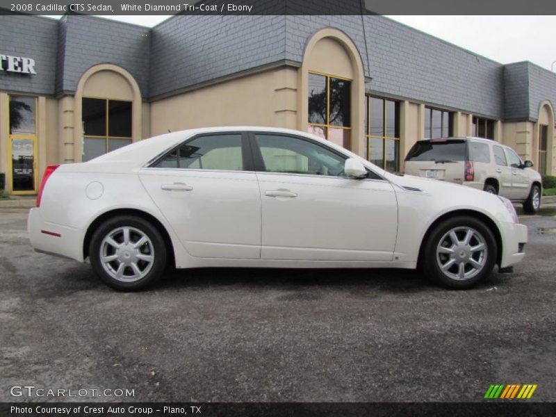 White Diamond Tri-Coat / Ebony 2008 Cadillac CTS Sedan