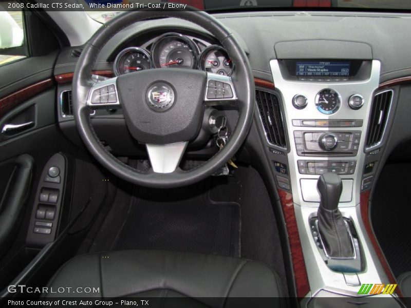 White Diamond Tri-Coat / Ebony 2008 Cadillac CTS Sedan