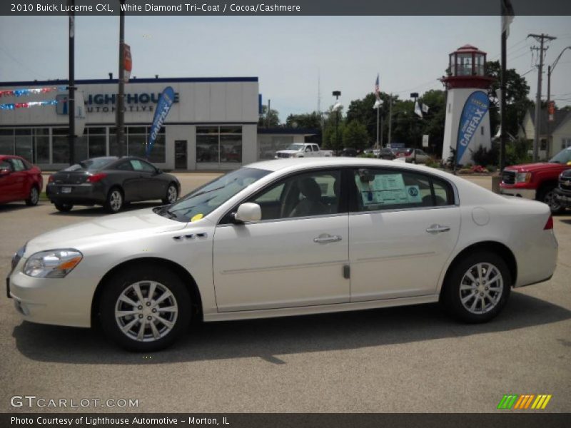 White Diamond Tri-Coat / Cocoa/Cashmere 2010 Buick Lucerne CXL