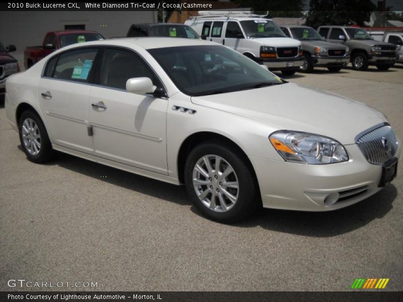 White Diamond Tri-Coat / Cocoa/Cashmere 2010 Buick Lucerne CXL