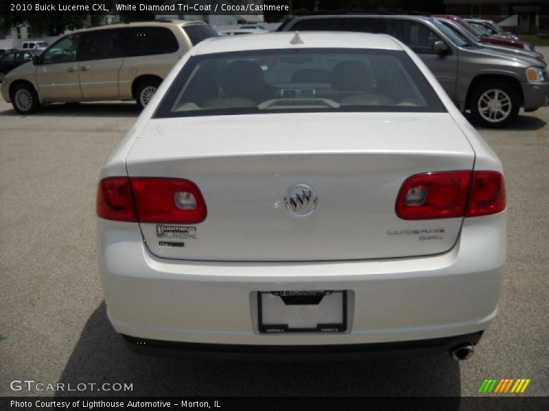 White Diamond Tri-Coat / Cocoa/Cashmere 2010 Buick Lucerne CXL