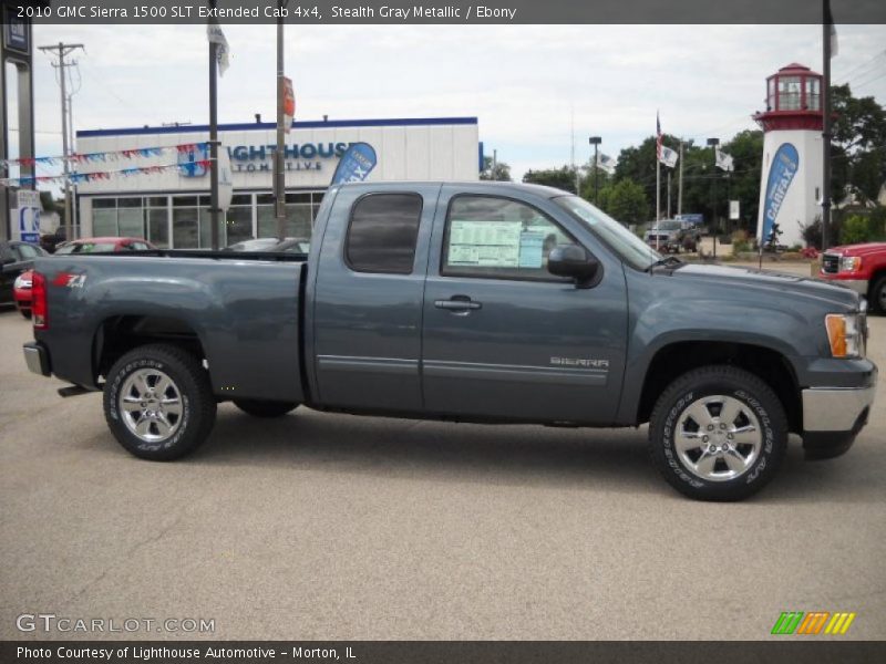 Stealth Gray Metallic / Ebony 2010 GMC Sierra 1500 SLT Extended Cab 4x4