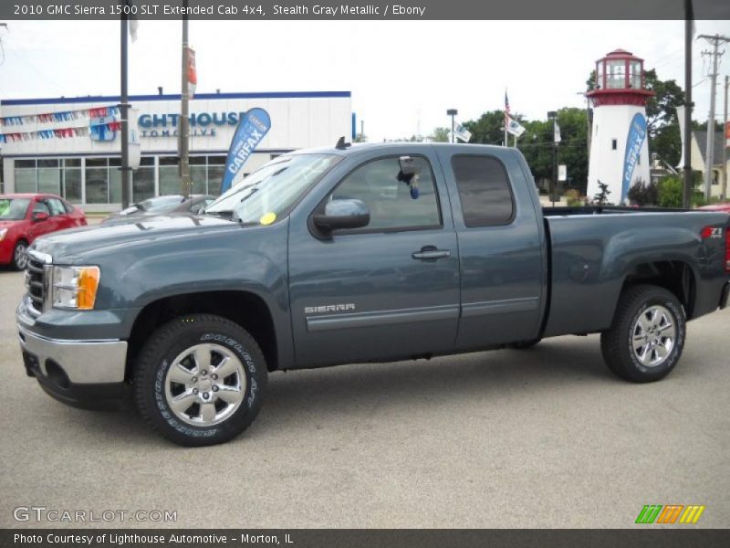 Stealth Gray Metallic / Ebony 2010 GMC Sierra 1500 SLT Extended Cab 4x4