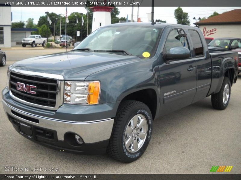 Stealth Gray Metallic / Ebony 2010 GMC Sierra 1500 SLT Extended Cab 4x4