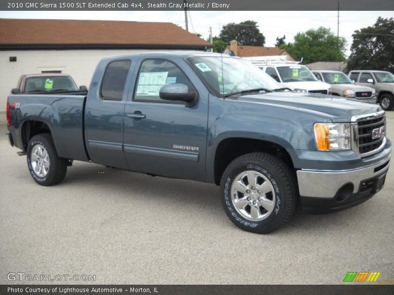 Stealth Gray Metallic / Ebony 2010 GMC Sierra 1500 SLT Extended Cab 4x4