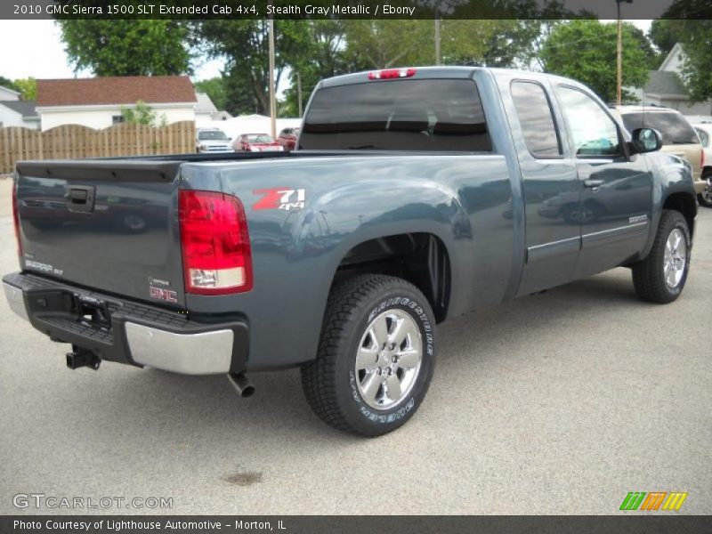 Stealth Gray Metallic / Ebony 2010 GMC Sierra 1500 SLT Extended Cab 4x4