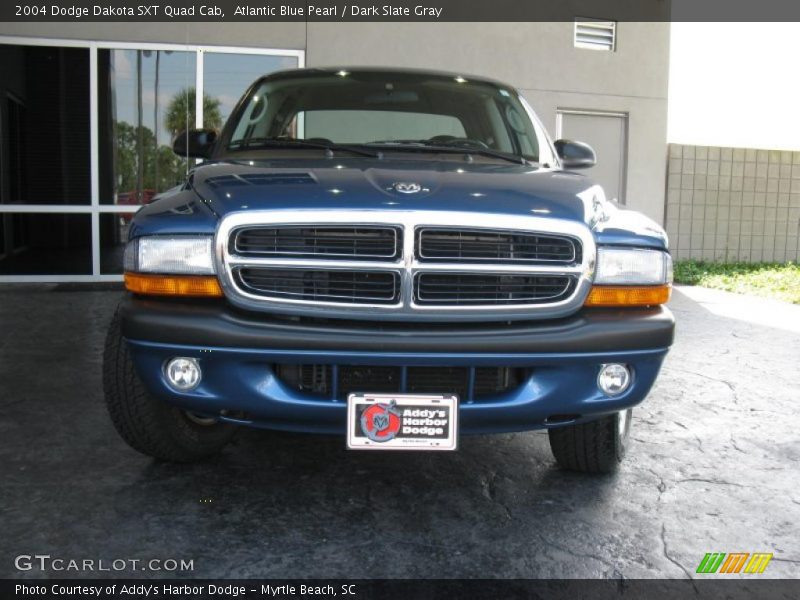 Atlantic Blue Pearl / Dark Slate Gray 2004 Dodge Dakota SXT Quad Cab