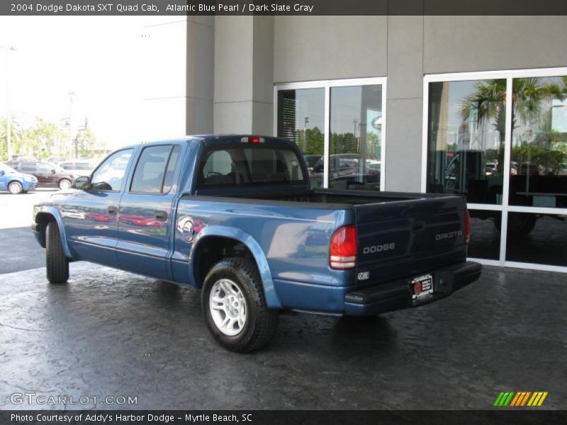 Atlantic Blue Pearl / Dark Slate Gray 2004 Dodge Dakota SXT Quad Cab