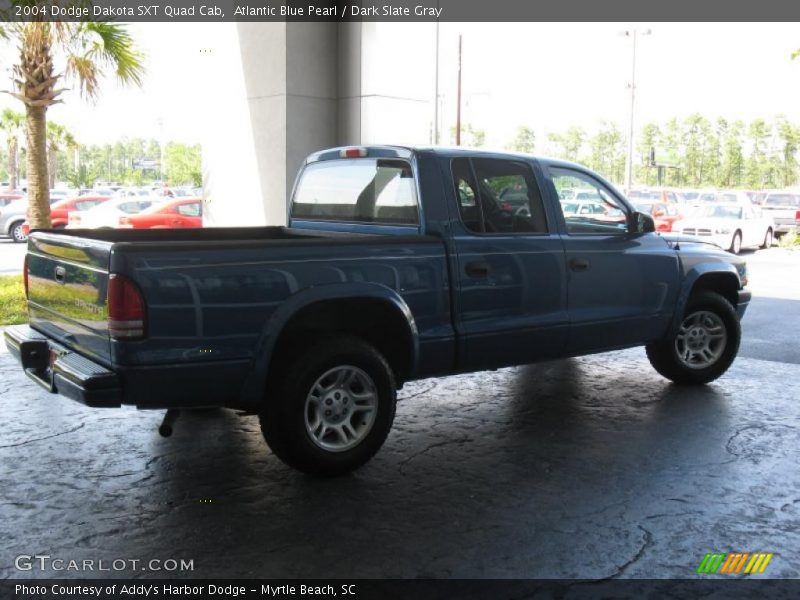 Atlantic Blue Pearl / Dark Slate Gray 2004 Dodge Dakota SXT Quad Cab