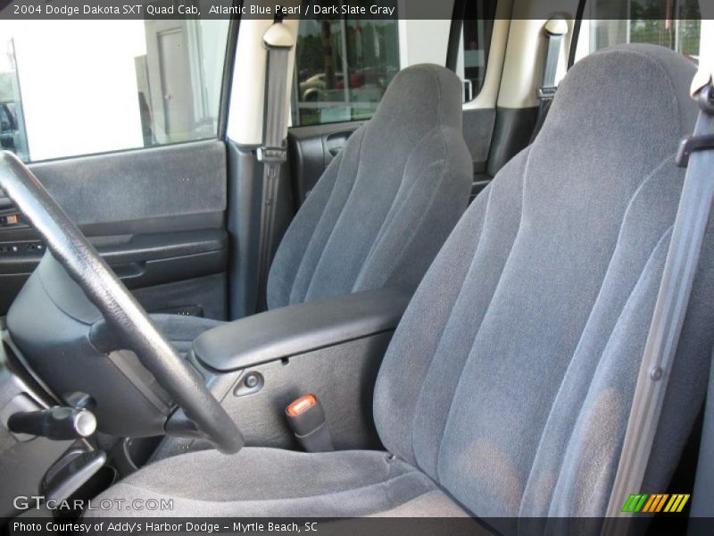 Atlantic Blue Pearl / Dark Slate Gray 2004 Dodge Dakota SXT Quad Cab