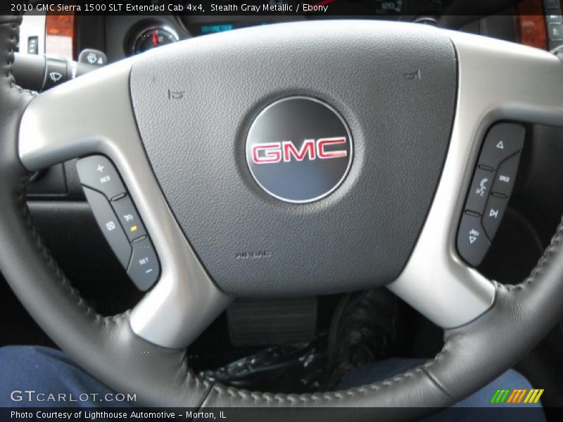 Stealth Gray Metallic / Ebony 2010 GMC Sierra 1500 SLT Extended Cab 4x4
