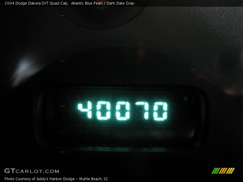 Atlantic Blue Pearl / Dark Slate Gray 2004 Dodge Dakota SXT Quad Cab