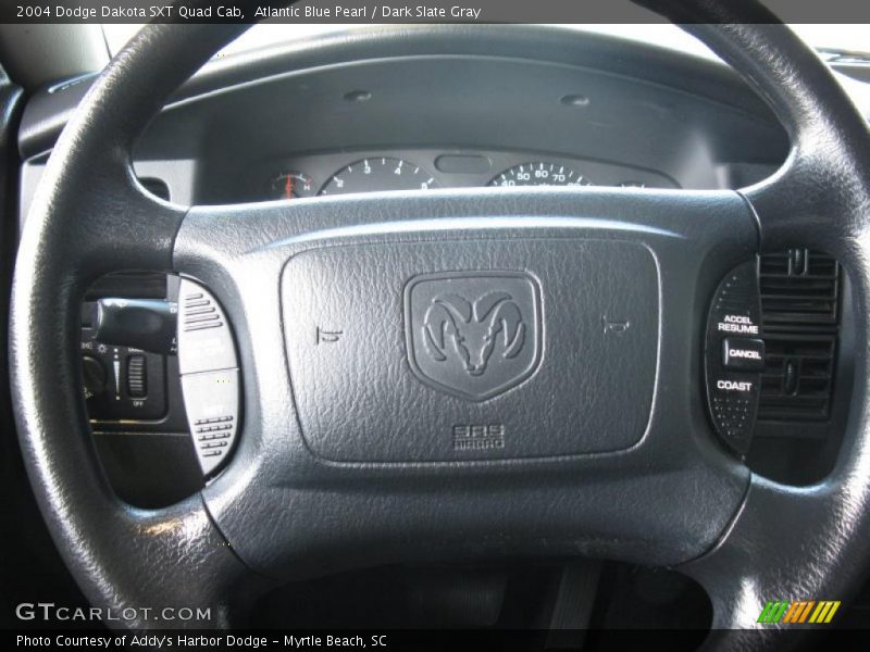 Atlantic Blue Pearl / Dark Slate Gray 2004 Dodge Dakota SXT Quad Cab