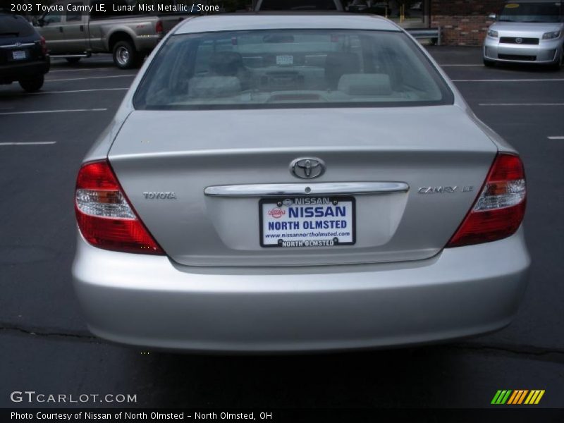 Lunar Mist Metallic / Stone 2003 Toyota Camry LE