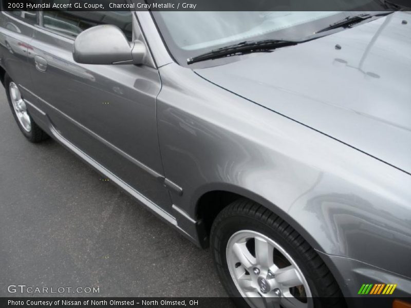 Charcoal Gray Metallic / Gray 2003 Hyundai Accent GL Coupe