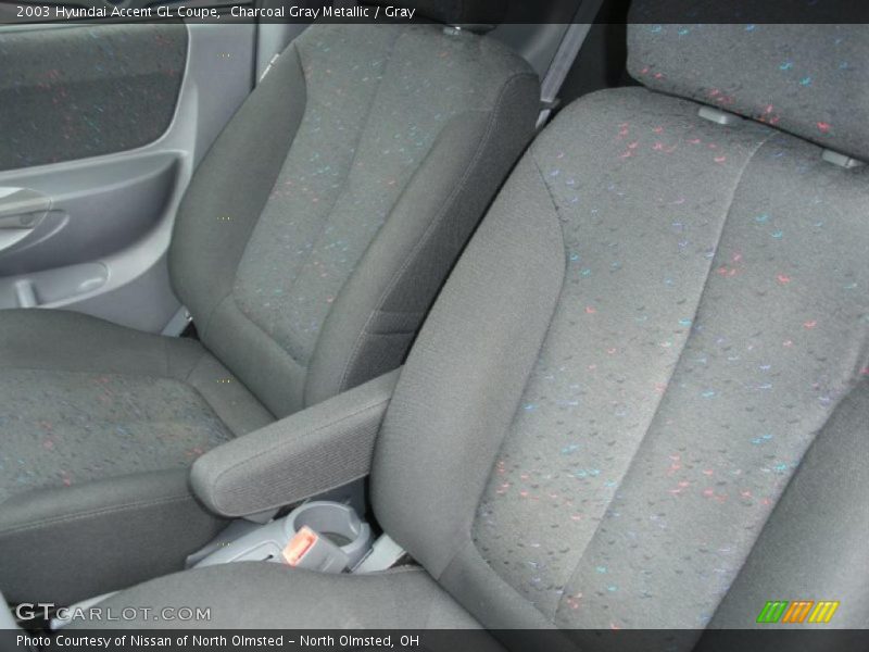 Charcoal Gray Metallic / Gray 2003 Hyundai Accent GL Coupe