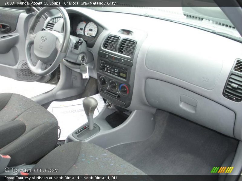 Charcoal Gray Metallic / Gray 2003 Hyundai Accent GL Coupe