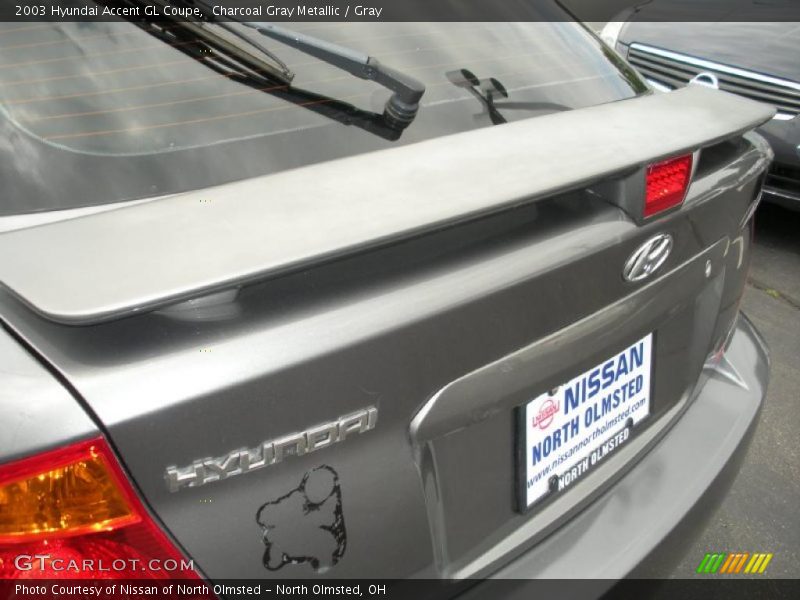 Charcoal Gray Metallic / Gray 2003 Hyundai Accent GL Coupe