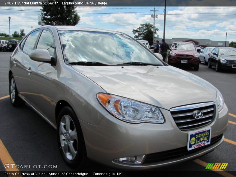 Laguna Sand Beige / Beige 2007 Hyundai Elantra SE Sedan