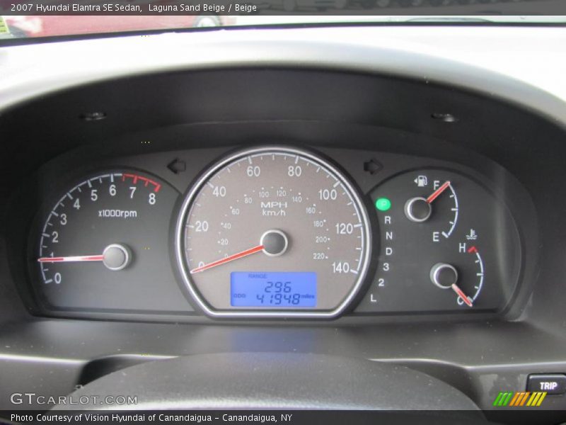 Laguna Sand Beige / Beige 2007 Hyundai Elantra SE Sedan
