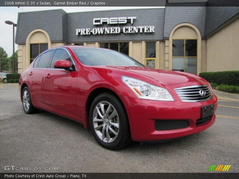 Garnet Ember Red / Graphite 2008 Infiniti G 35 x Sedan