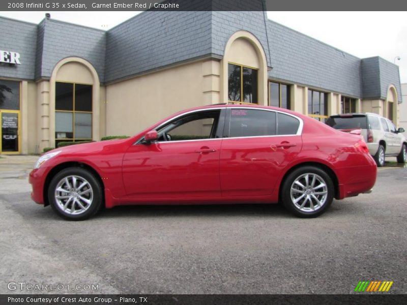 Garnet Ember Red / Graphite 2008 Infiniti G 35 x Sedan