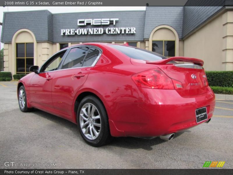 Garnet Ember Red / Graphite 2008 Infiniti G 35 x Sedan