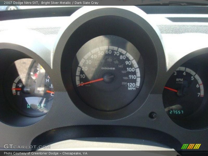 Bright Silver Metallic / Dark Slate Gray 2007 Dodge Nitro SXT