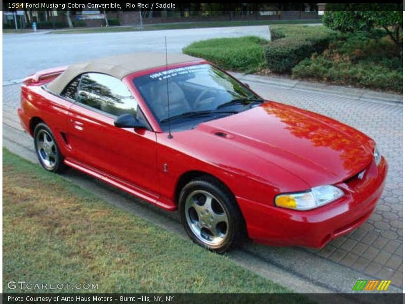 Rio Red / Saddle 1994 Ford Mustang Cobra Convertible
