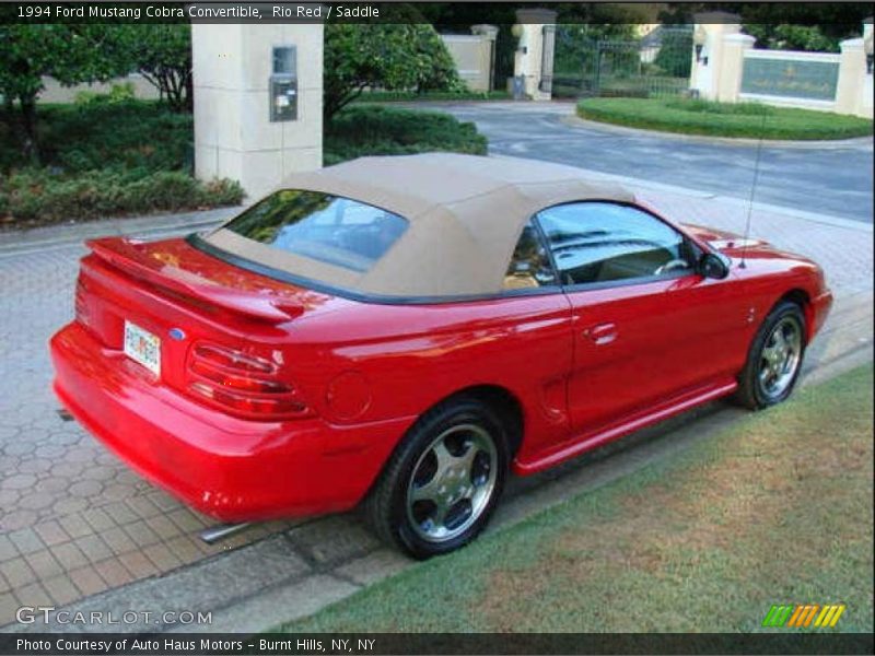 Rio Red / Saddle 1994 Ford Mustang Cobra Convertible