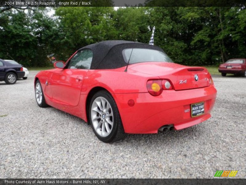 Bright Red / Black 2004 BMW Z4 2.5i Roadster
